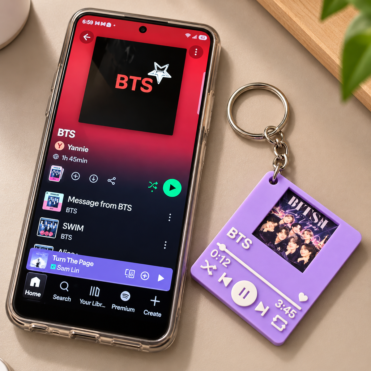 NFC BTS keychain